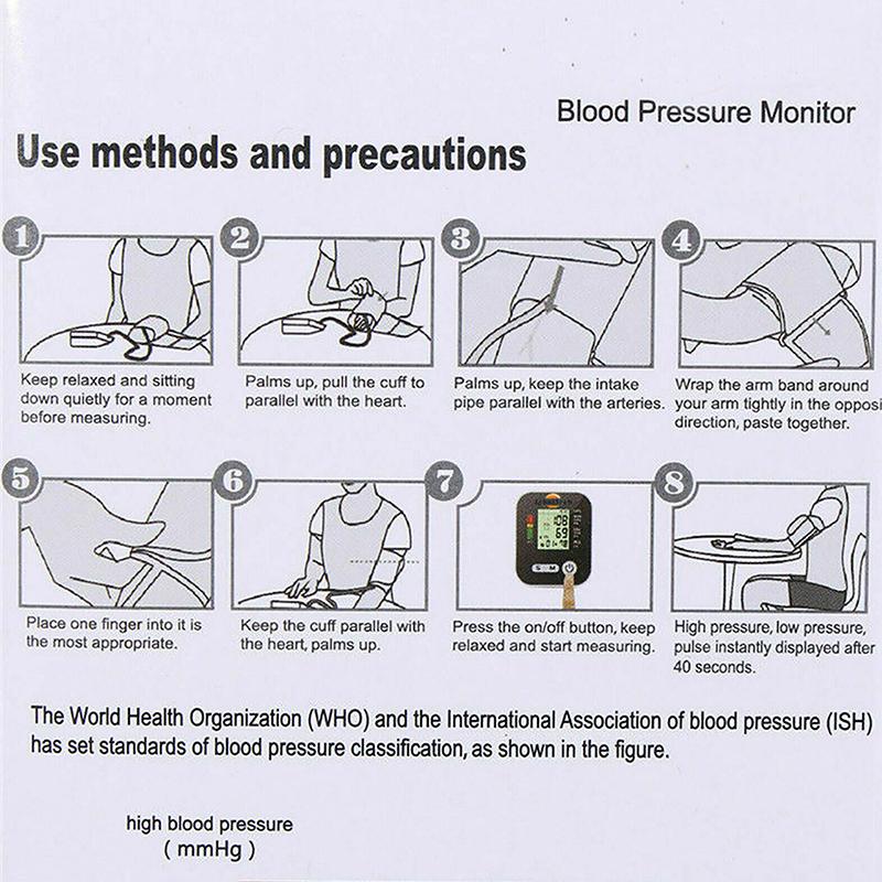 Cyfrowy Automatyczny Elektroniczny Inteligentny Ciśnieniomierz Maszyna Mankiet na Ramię