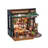 Robotime Rolife Tipsy Restaurant kit DIY Miniature House Kit Desk Bookshelf Decoration for Adults Gift Idea For Girls Boys Kids