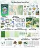 Retro Art Sticker Set: Dried Flower Journal Paper with Creative Cross-Border Designs