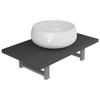 VidaXL Two-Piece Bathroom Furniture Ceramic Grey