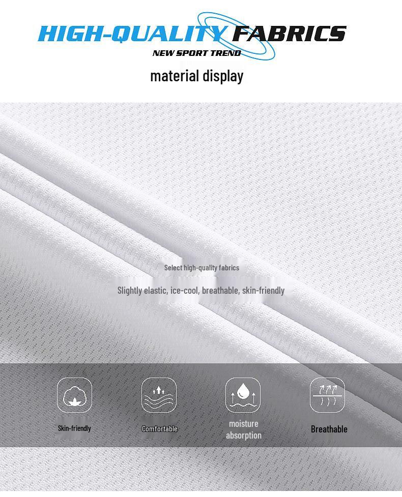 Heren Sneldrogende IJszijde Sportset: Ademend Zomer T-shirt & Shorts voor Hardlopen en Basketbal