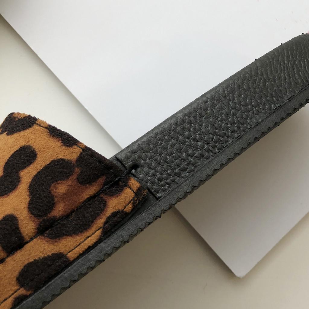 Kvinnor Damer Leopardtryck Platta Casual Sandaler Tofflor Strandskor