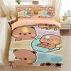Cartoon Bear Panda Duvet Cover, Cute Bubu Dudu Bear Bedding Set Soft Polyester 3D Digital Printed Duvet Cover and Pillowcase