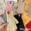 Solid Color Knitted Gloves Thick Touchscreen Mittens Fashion Fingerless Glove  Outdoor