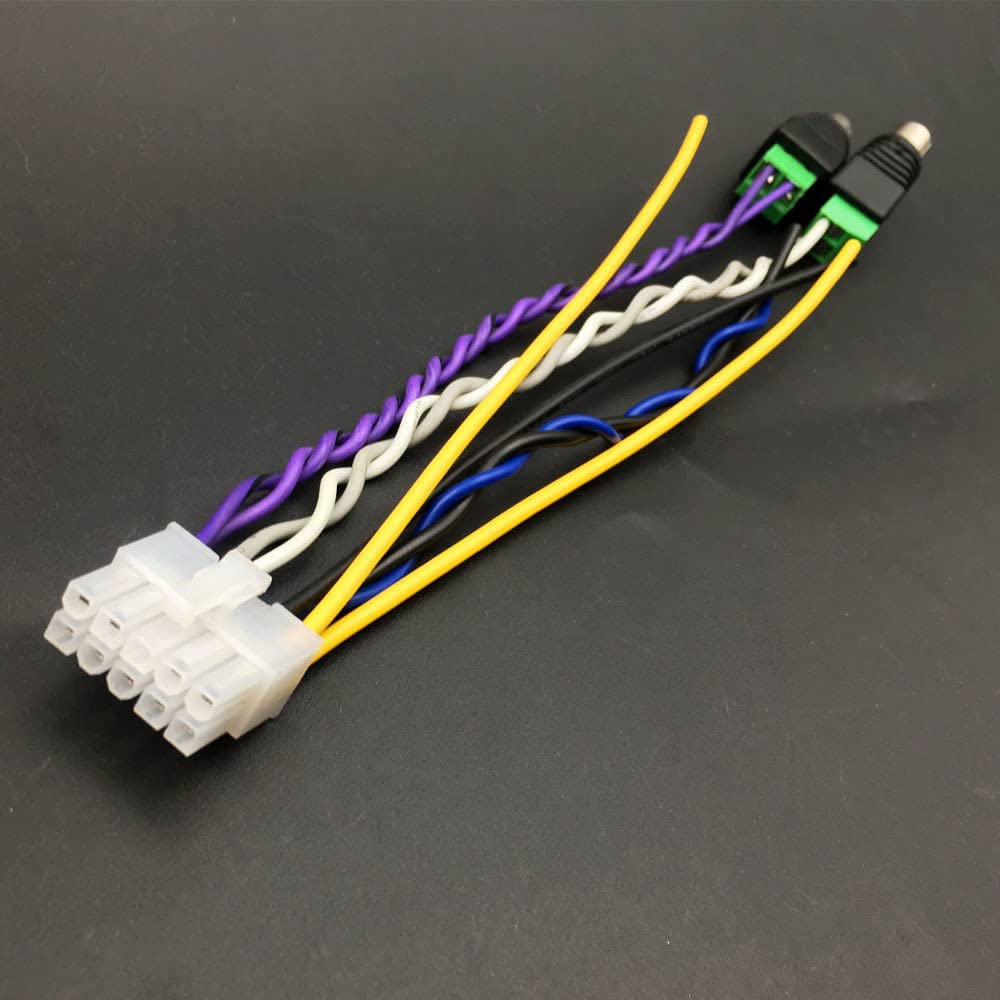 Pioneer TS-WX1210A TS-WX1010A TS-WX300A TS-WX300A TS-WX300A TS-WX300TA 01.45-18200-A01 10 Pin Power Harness Plug RCA White