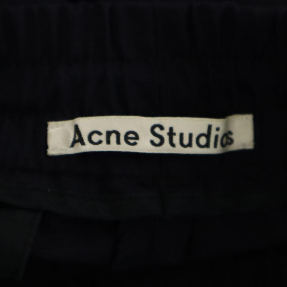 ACNE STUDIOS wool blend Long pants 46 Navy Waist rubber Men's Used