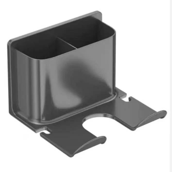 Punch-Free Wall-Mounted Hair Dryer and Bathroom Storage Rack