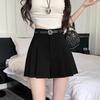 2024 Sweet & Spicy Gray High-Waisted Pleated A-Line Mini Skirt - Korean Spring Style