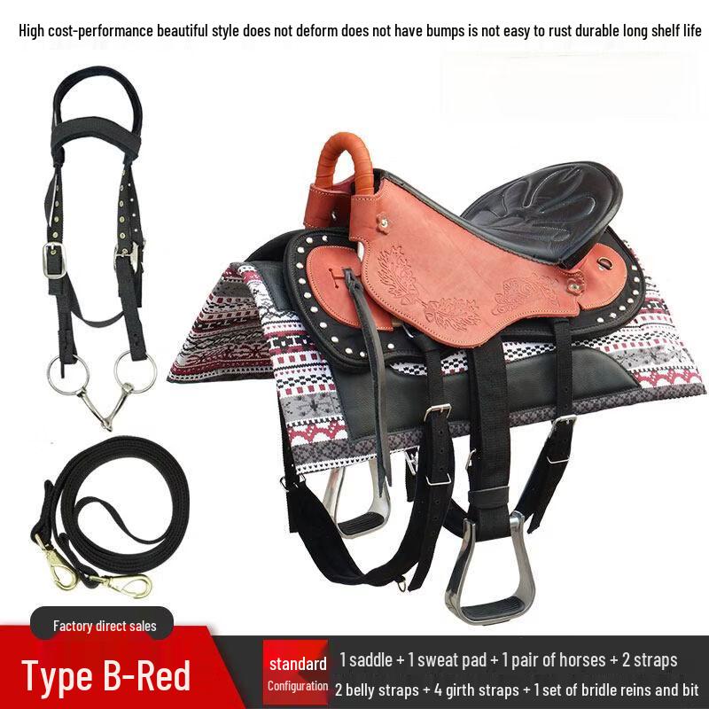 Premium Leather Horse Saddle & Tack Set