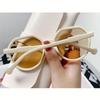 2pcs Women'S Vintage Minimalist Round Fashion Glasses Cute Candy Color Decoration