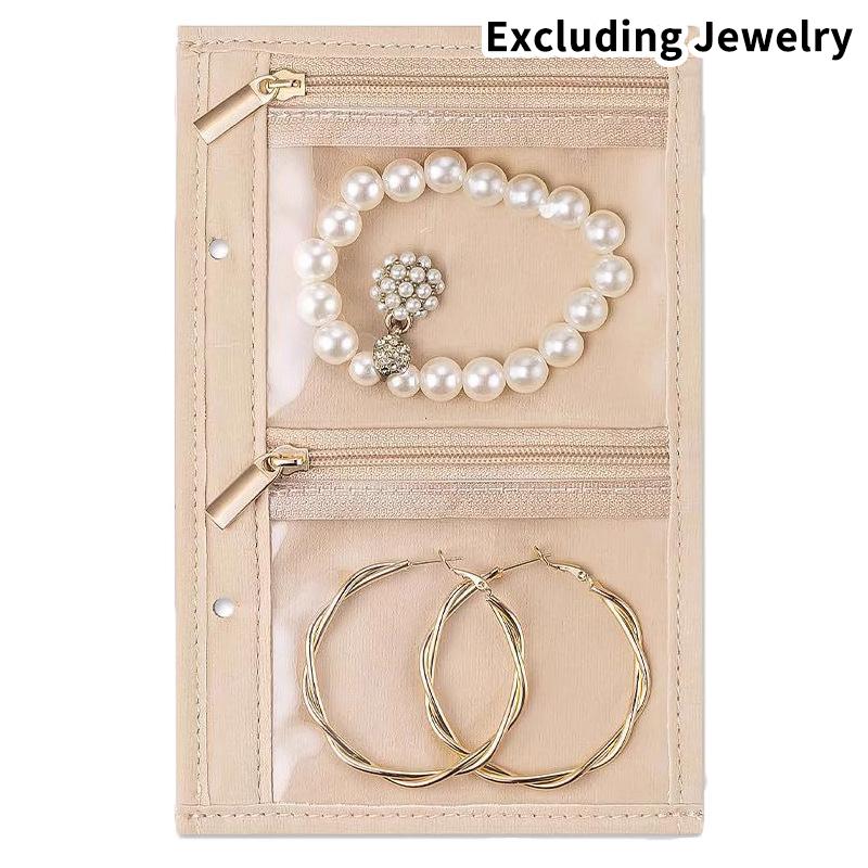 

Книга для хранения ювелирных изделий из искусственной кожи на молнии, с прозрачными кармашками, упаковочная коробка для ювелирных изделий, органайзер для ожерелий, дисплей для хранения, товар для женщин