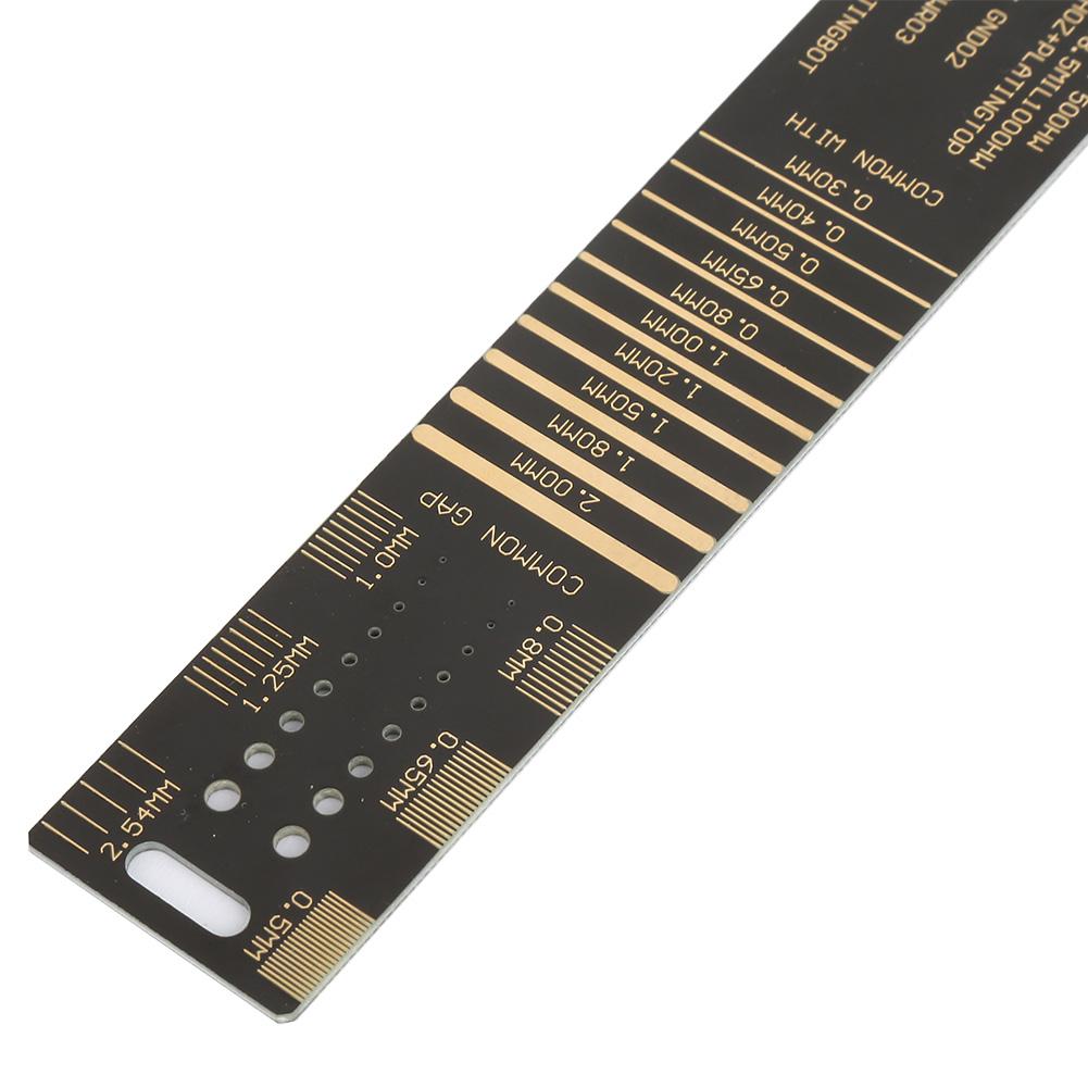 10 tum 25 cm Multifunktionell Kretskortslinjal för Elektronikingenjörer
