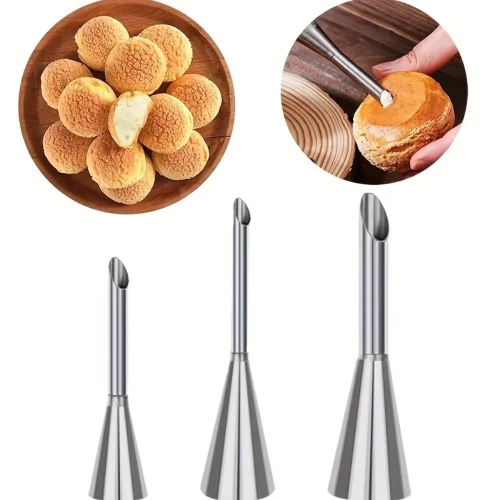 Cake Decorating Puff Pastry Nozzle Stainless Steel Cream Icing Nozzle Cupcake Icing