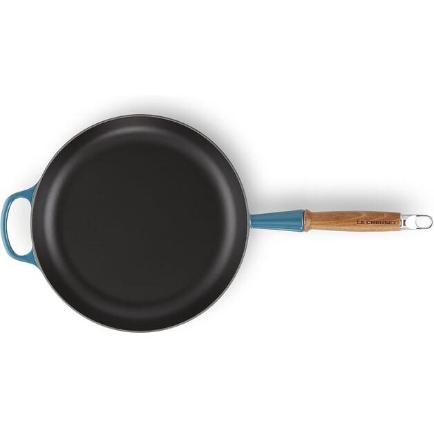 Le Creuset Signature Cast Iron Skillet 28 Cm, Deep, Turquoise Color (20258286420422)