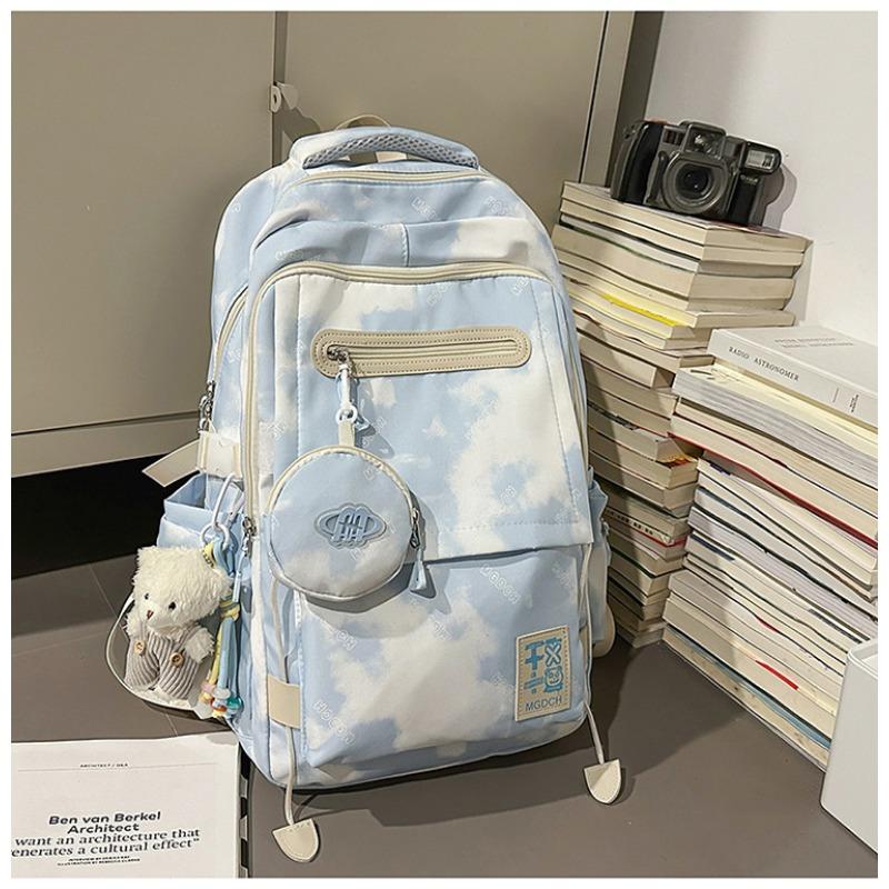New High-value Tie-dye Contrasting Colors, Fresh and Sweet Backpack, Large-capacity Backpack for Junior High School Students