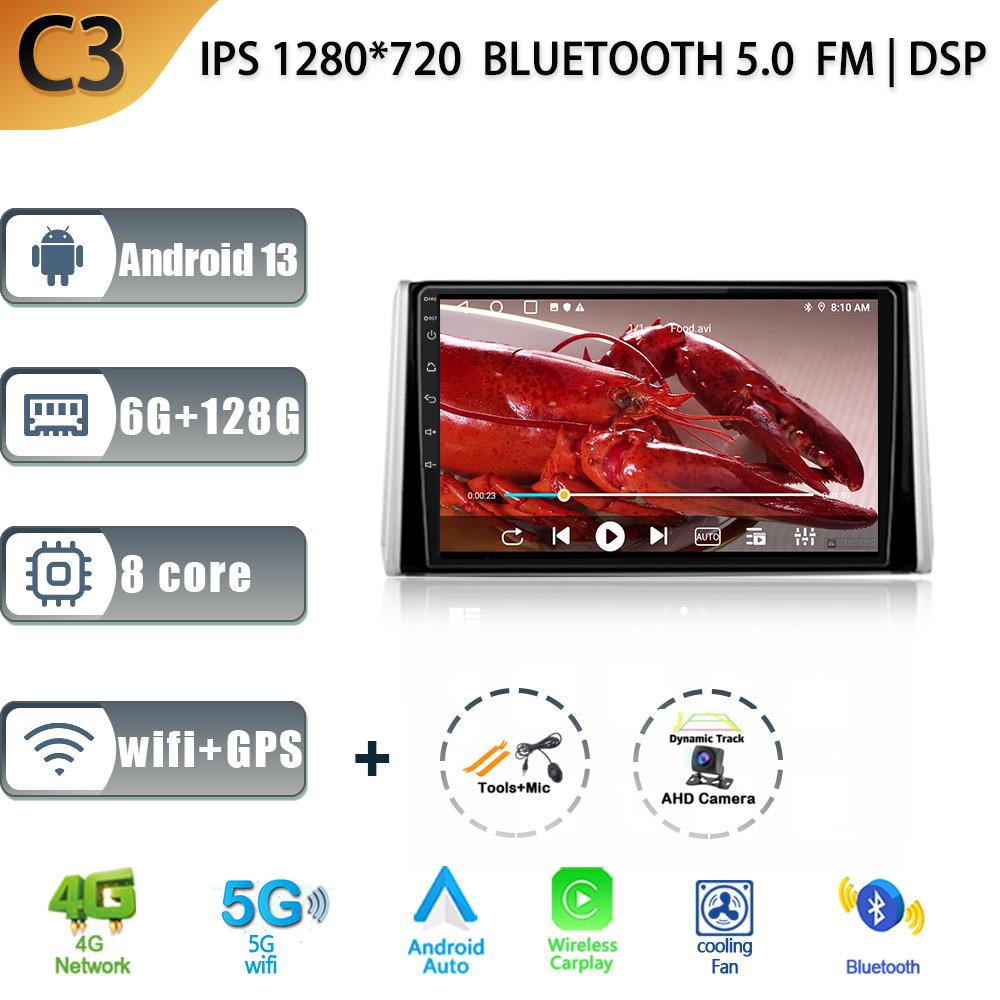Wireless Carplay For Toyota RAV4 XA50 2018-2020 Audio Stereo Android 13 Car Radio Multimedia GPS Navigation WIFI 4G Auto Screen