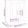 Wall Cabinet Smoked Oak 69.5 x 34 x 90 cm Particleboard