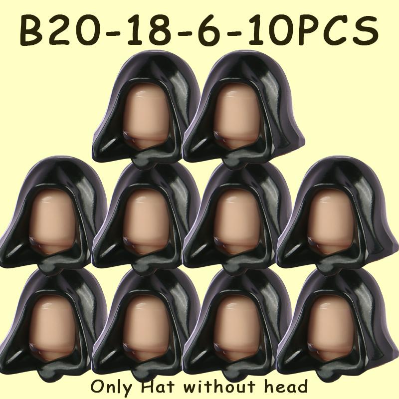 MOC Medieval Military Castle Soldier Figures Helmets Series Building Blocks Knights Accessories Warrior Hat  Bricks Toys Gifts