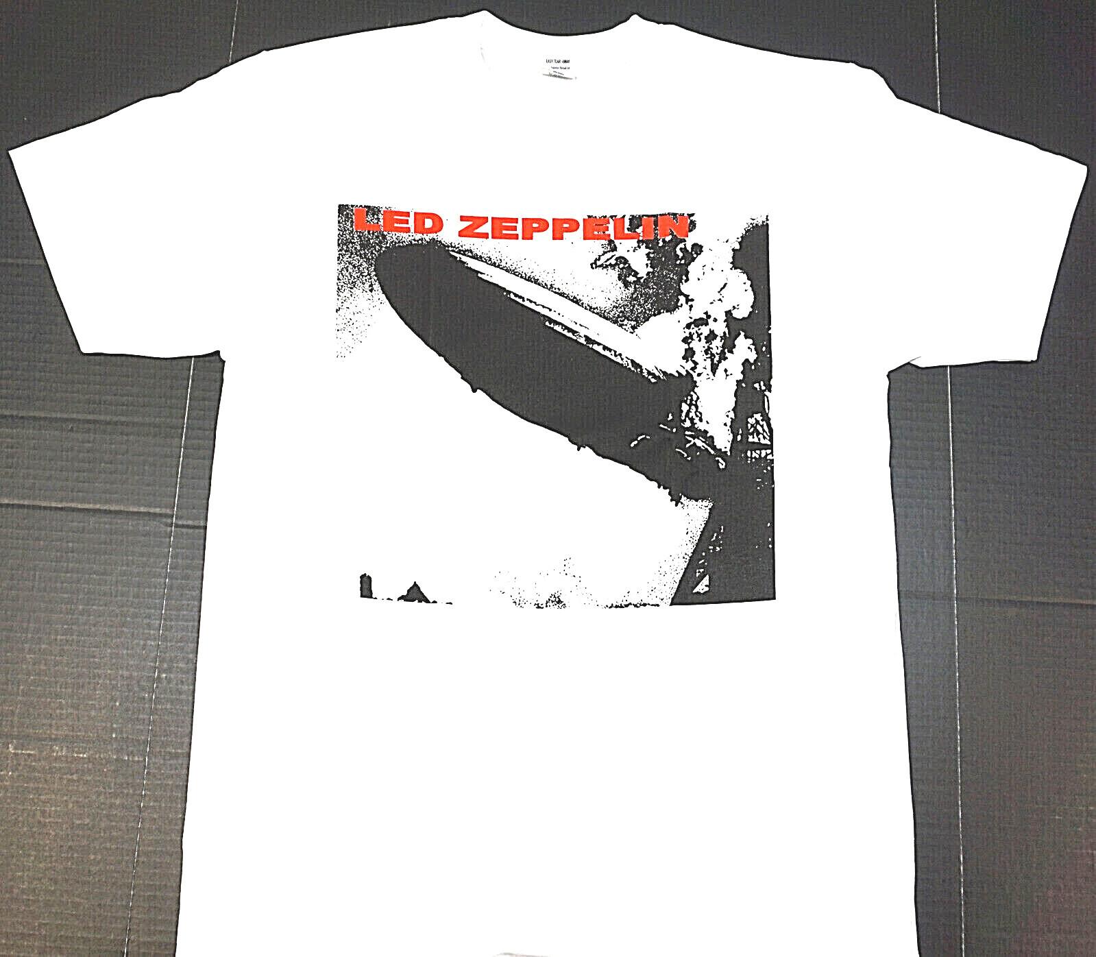 Led Zeppelin T-shirt Classic Rock Plant Paige Bonham JPJ Tee Men s White New XXXXL