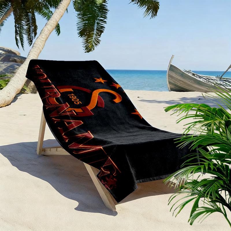 Custom Name,Galatasaray Print Beach Towel, Large Soft Quick Dry Towel for Beach Camping Swimming