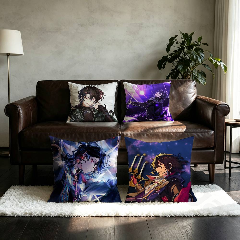 E-Ensemble S-Stars Sakuma Rei Pillow Case Anti-dustmite Pillowcase Invisible zipper silky short plush Sofa cushion cover