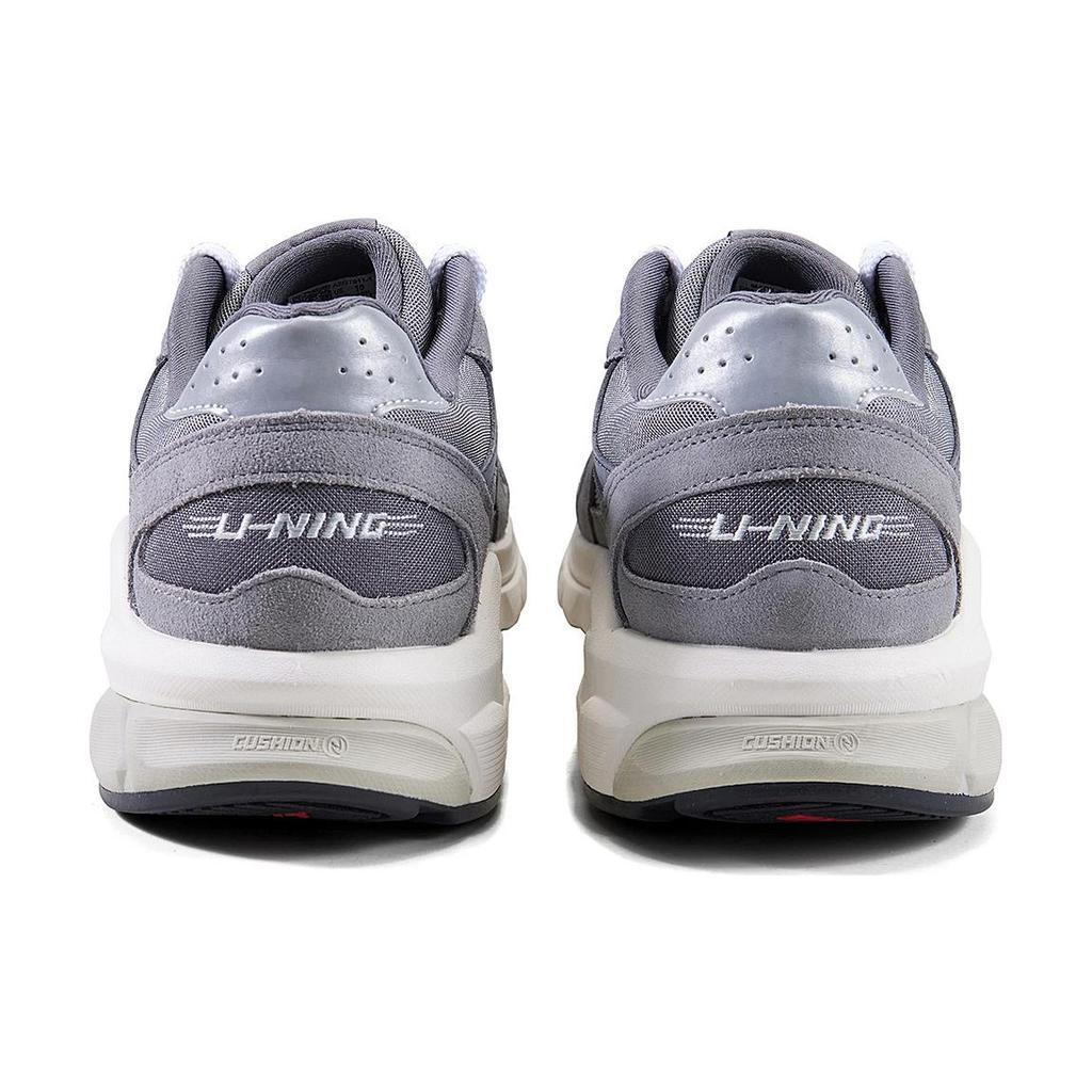New LiNing Furious Rider Runner Wear Resistant Slip Resistant Cushioning Low Top Casual Shoes Women's Gray AZGT012-1