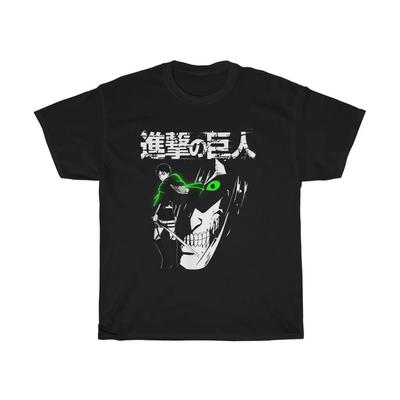 Eren Yeager T-shirt Attack On Titan Shingeki No Kyojin Anime AOT Shirt Summer Cotton Men Women Tee Streetwear Oversized Unisex