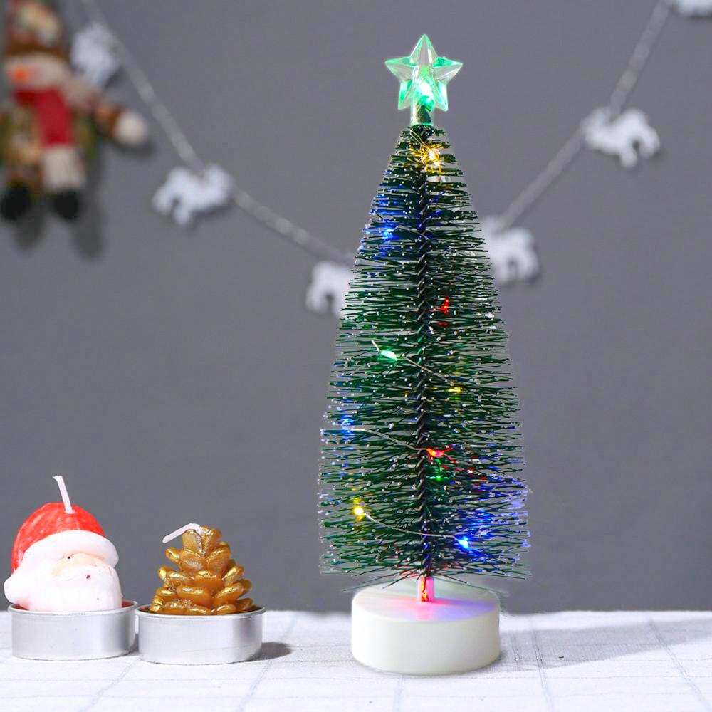 16/18/21cm LED Mini Christmas Trees Electronic Candles Star For Home Party Decoration New Year Gifts Xmas Christmas Ornament