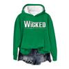 Women's Casual Long Sleeve Pullover Witch Print Hooded Sweatshirt