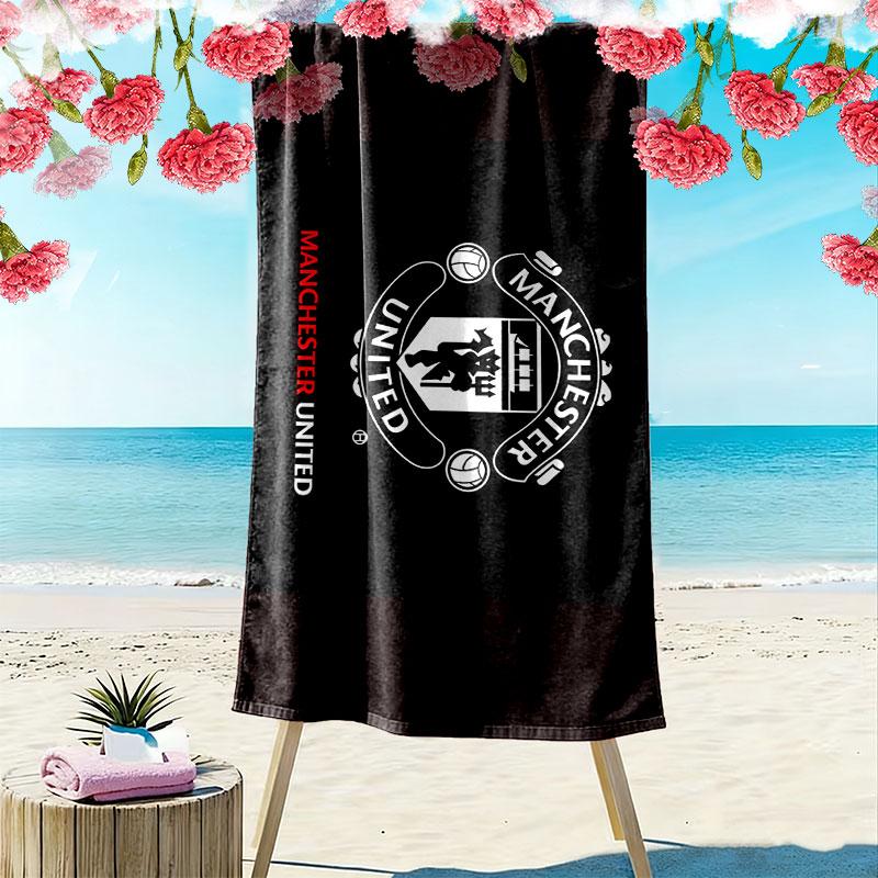 Toalla de Playa Estampada Man United, Toalla Grande Suave de Secado Rápido para Playa, Camping, Natación