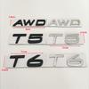 3D Metall T5 Logo T6 Emblem AWD Buchstaben Auto Kofferraum Emblem Für S60 C30 850 S40 V40 V70 XC60 V50 S70 C70 V90 T5 T6 AWD Aufkleber