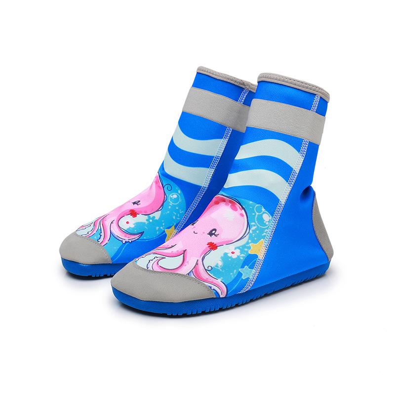 Water Shoes for Kids Boys and Girls Pattern Printing Quick Dry Non-slip Breathable Aqua Socks High Boots Swim Water Shoes for Beach Swimming Pool