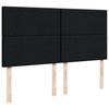 Box Spring Bed with Mattress Black 200 X 200 Cm Fabric