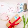 500Pcs/Roll Bow Print Stickers Waterproof Self-Adhesive Decals for Laptop Scrapbook Journal Packaging Decoration