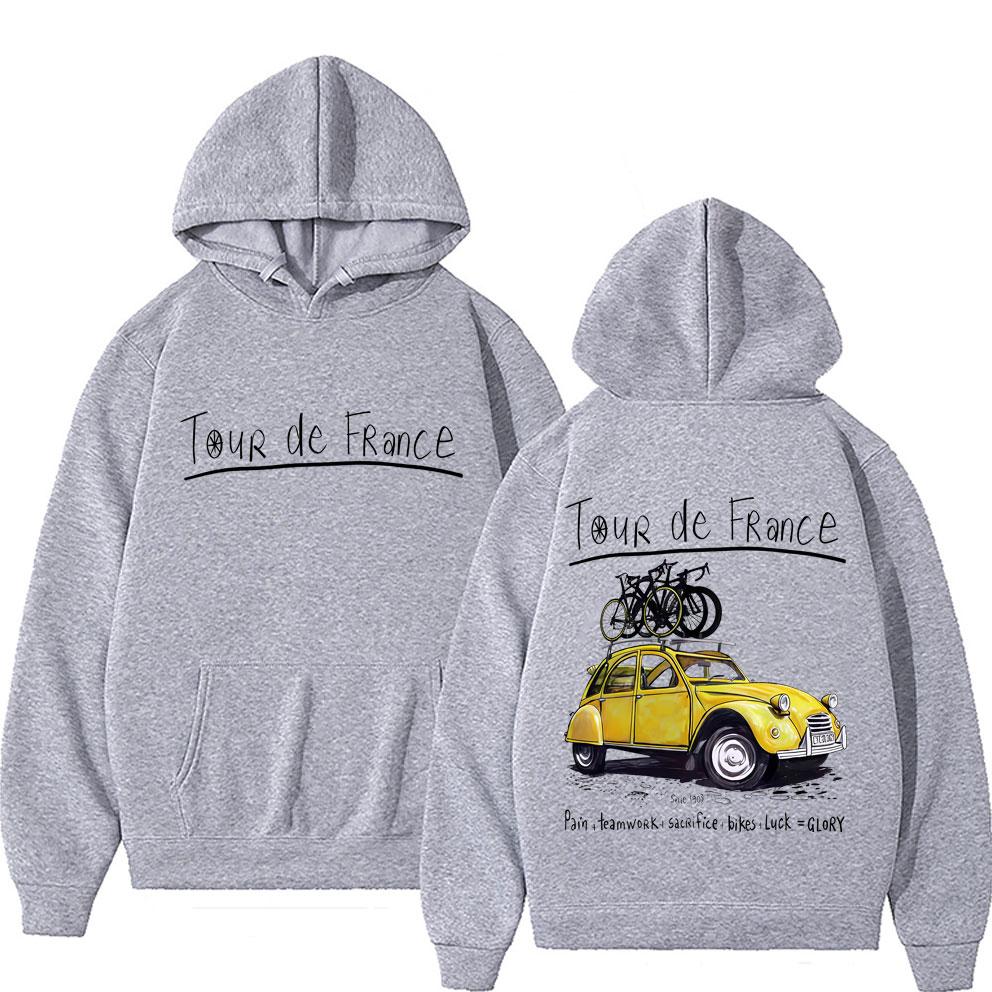ROAD TRIP Mikina Jízda na kole Muži Ženy Mikina Outdoor Grafika auta Kreativní Silniční kolo Bílá Móda Muži Streetwear