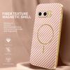 For Google Pixel 9a Phone Case Carbon Fiber Textured Electroplated TPU Back Cover