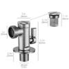 Water Heater Filling Valves Large Flows Water Stop Valves Switches Copper Toilet Dedicated Angle Valves With Filter