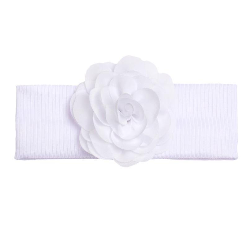 New baby headband headgear, cute children's ribbed wide-brimmed flower headscarf, baby headband.