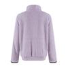 Women's Autumn Winter Half-High Neck Zip-Front Pocket Long-Pile Sweatshirt