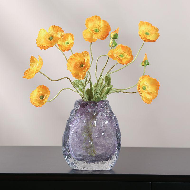 

Purple Art Glass Vase Ornament for Modern Living Spaces