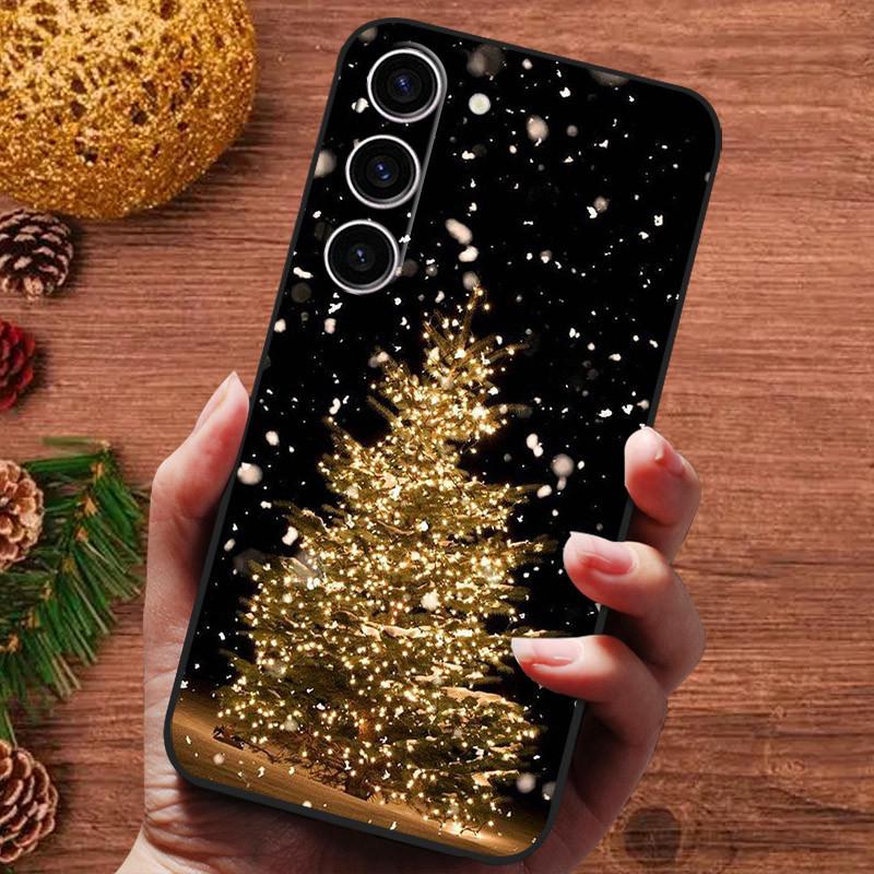 Vánoční malovaný kryt pro Samsung Galaxy S25 Ultra S25Plus Pouzdro Silikonové Měkké Fundas Pro Samsung S25 Plus Kryt telefonu s 25