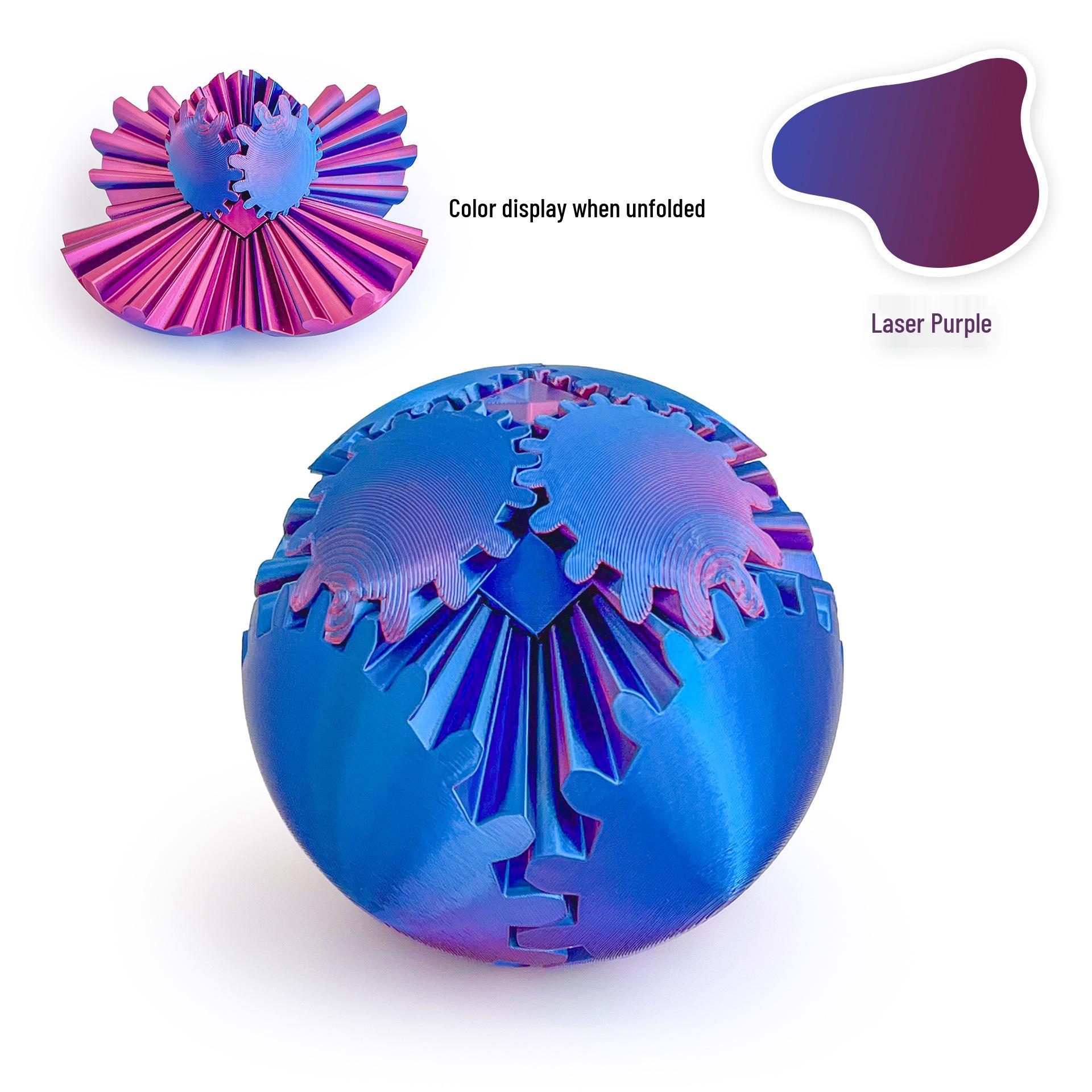 3D Rotating Gear Ball Fidget Cube - Hot Selling Decompression Toy 8cm Diameter [No Assembly Required]