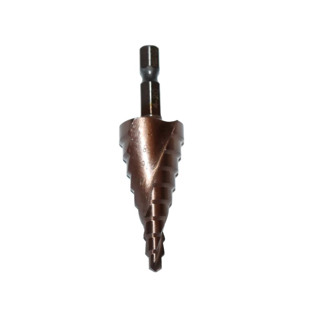 Cobalt Step Spiral Drill 4-20 Hssco - Professional Tapered