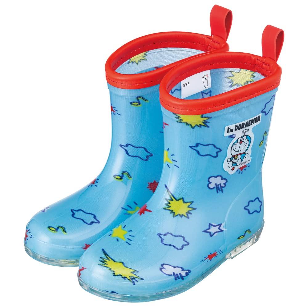 Skater Rain Boots for Sanrio Design with Reflective RIBT2 Children, "I'm Doraemon" Tape, 16cm,