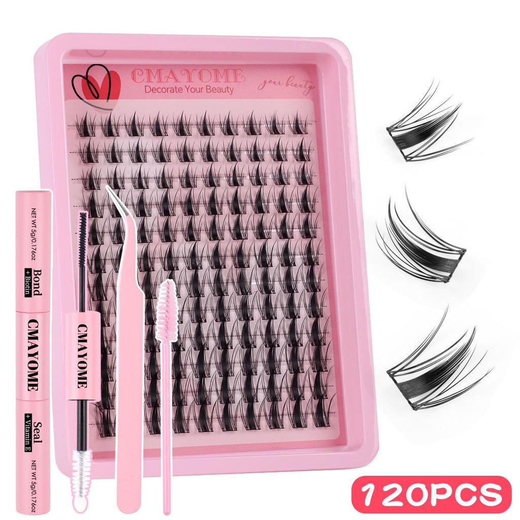 Europäischer & Amerikanischer Stil DIY 120 Wimpernbüschel C-Schwung Kunstwimpernverlängerungen - Japanische & Koreanische Natürliche Dichte Einzelwimpern