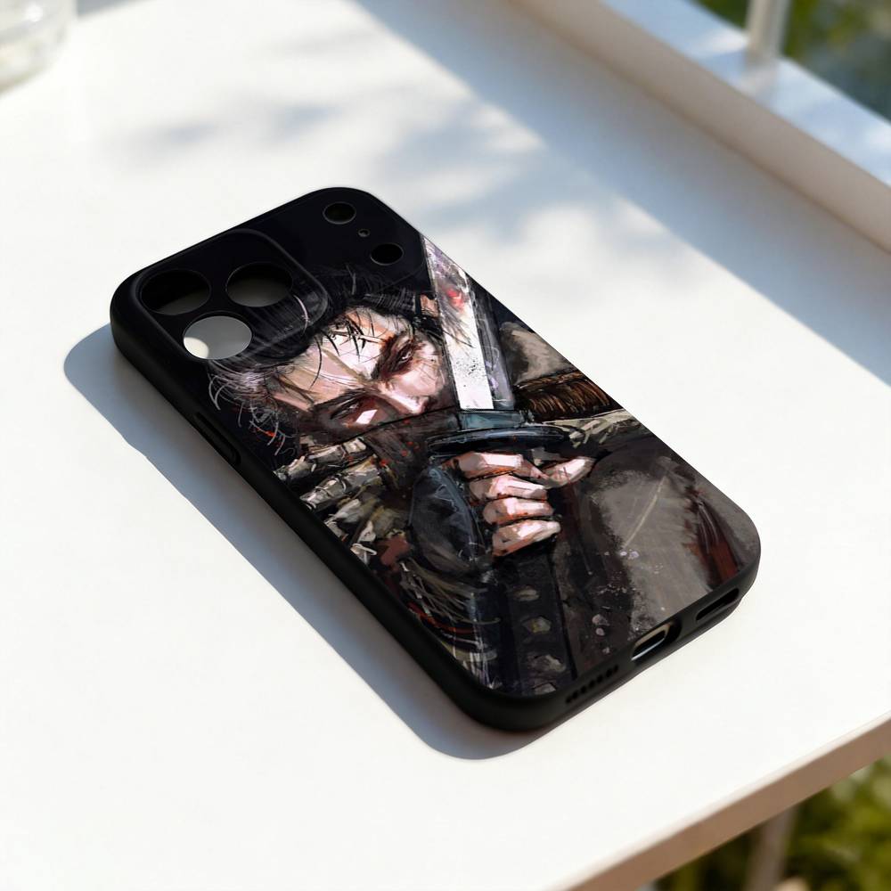 Cool S-Sekiro Game For iPhone 17,16,15,14,13,12,11,Pro,Max,Plus,E,SE4,Air,Mini Black Soft Cover Phone Case