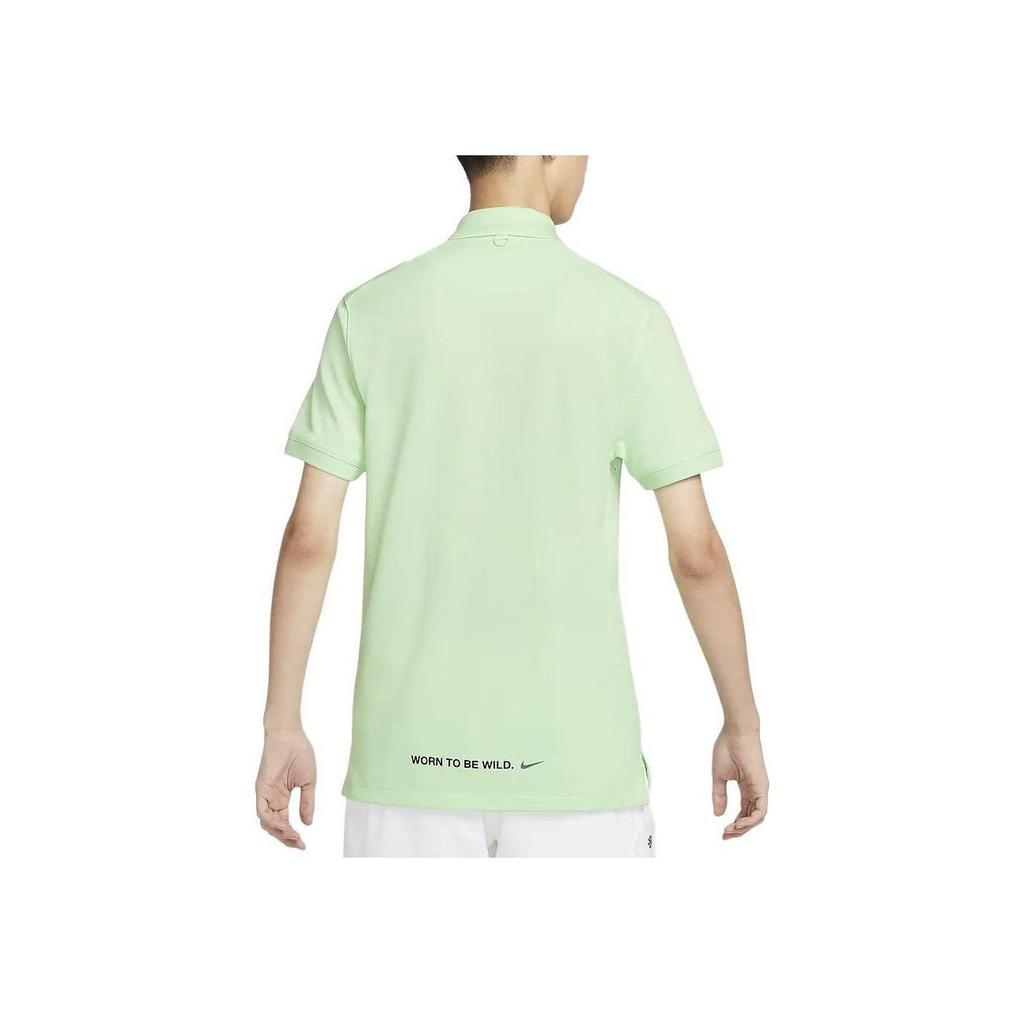 Nike Logo Print Pullover Kurzarm Poloshirt Herren Poloshirts Steam-Green HF6168376