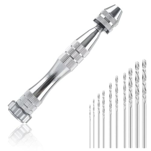 Pin Vise Hand Drill, DIY Precision Small Drilling Tool with Storage Case, Quiet Manual Drill, DIY Tool, Drilling Tool, Plastic Model Tool Set, Sharp T