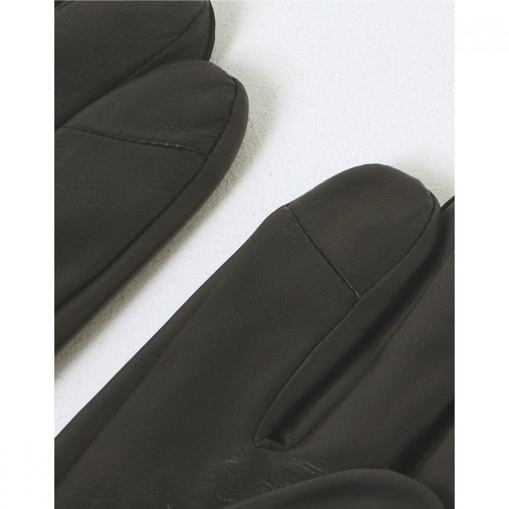 Dcgv3f177bk [men S gloveS] Black SheepSkin Knitted Shibori gloveS