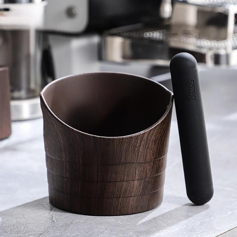Coffee Knock Box Espresso Grounds Container Anti Slip Espresso Dump Bin Grind Beveled Barista Goods Cafe Bar Accessories